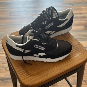 Reebok black and white sneakers